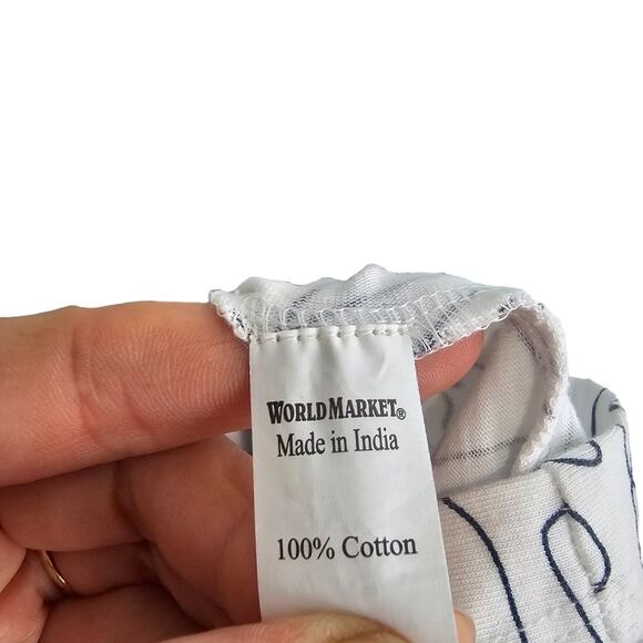 World Market Dress Knee Length Dress Swing Dress Sleeveless Dress L/XL White - Picture 6 of 8